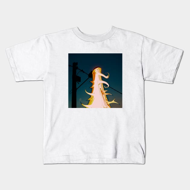 Street Light Demon Kids T-Shirt by skeyturtle